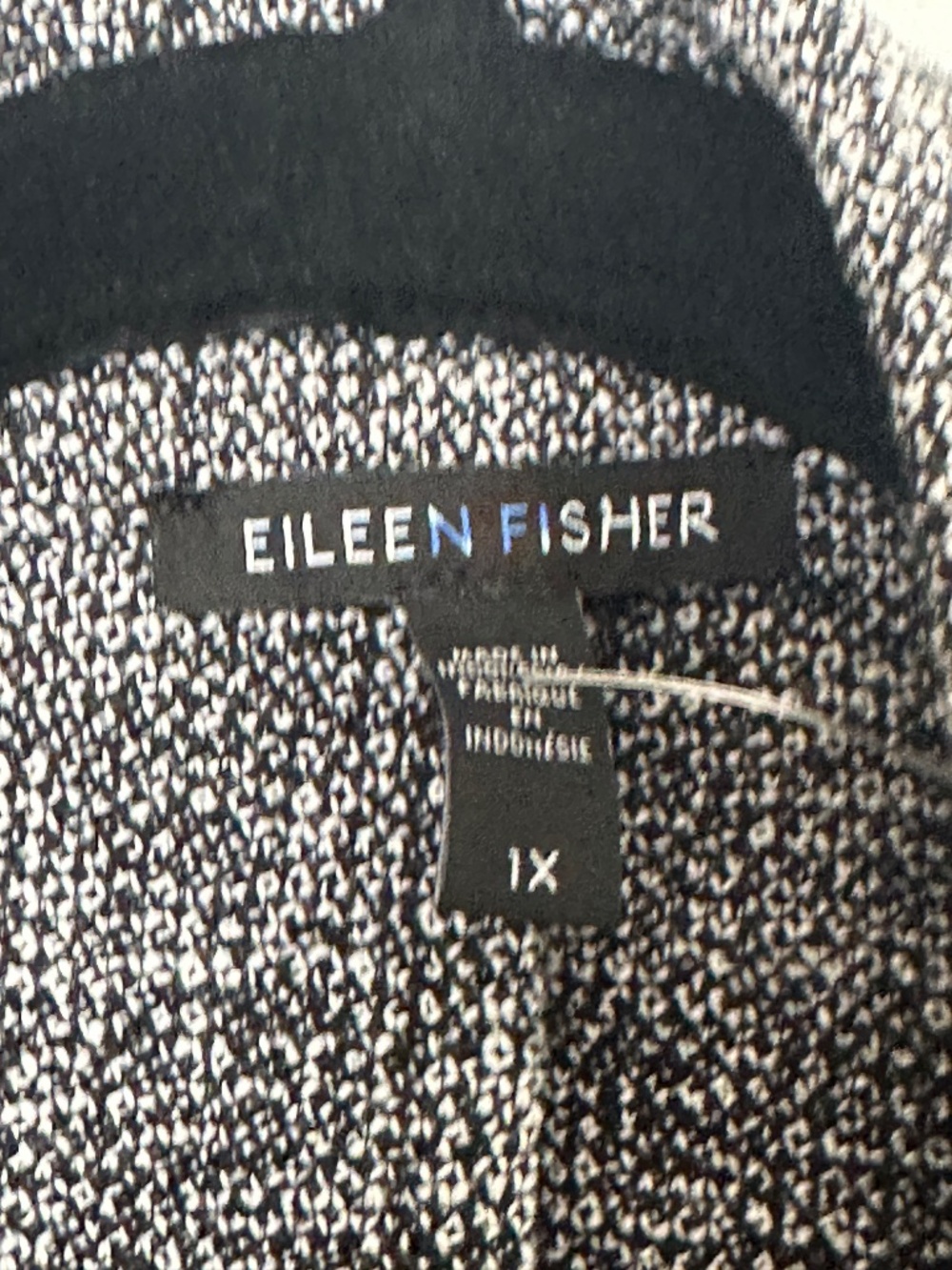 Eileen Fisher Women's Tweed Organic Linen Tweed Style Blazer Notch Boxy 1X Plus - Picture 3 of 6